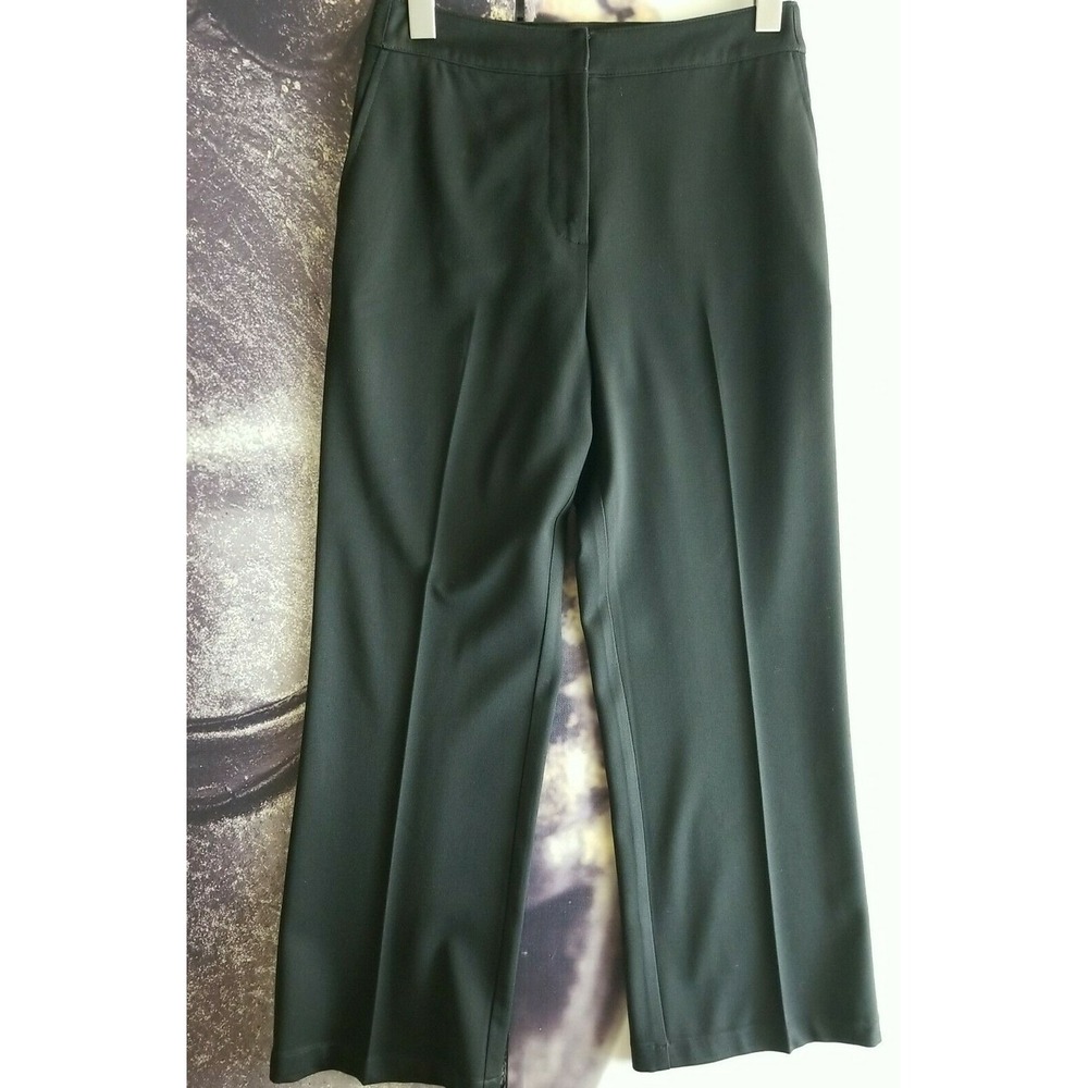 St John COLLECTION Cropped‎ Black Straight Leg Trouser Pants Size 4